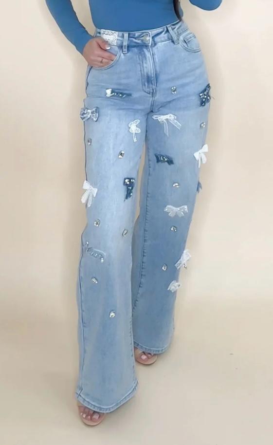 COQUETTE DENIM PANTS